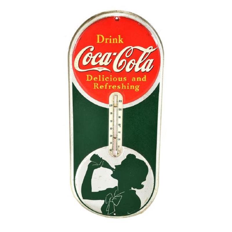 Coca-Cola Thermometer, "Delicious and Refreshing"