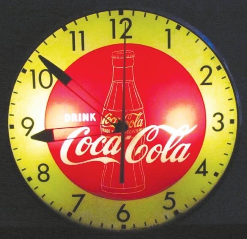 Coca Cola Hobble Skirt Bottle Light Up Clock