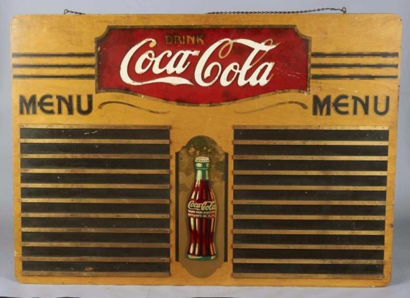 Coca Cola Wood Menu Board Sign Value & Price Guide