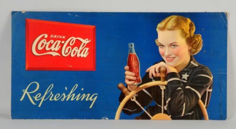 Cardboard Coca-Cola Refreshing Advertising Sign