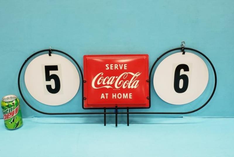 1950's Coca Cola Grocery Store Aisle Marker Sign