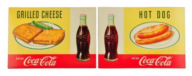 1957 Coca - Cola Cardboard Menu Signs