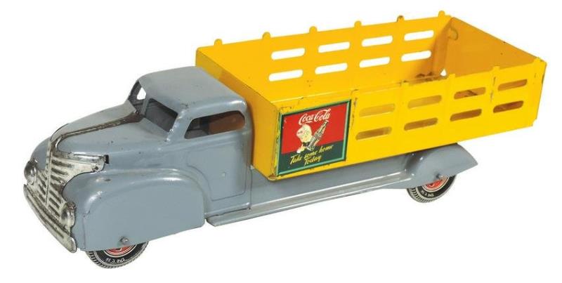 Coca-Cola Toy Delivery Truck, Marx Sprite Boy, pressed