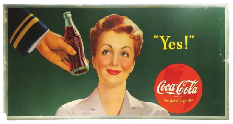 1944 Coca Cola Cardboard Sign