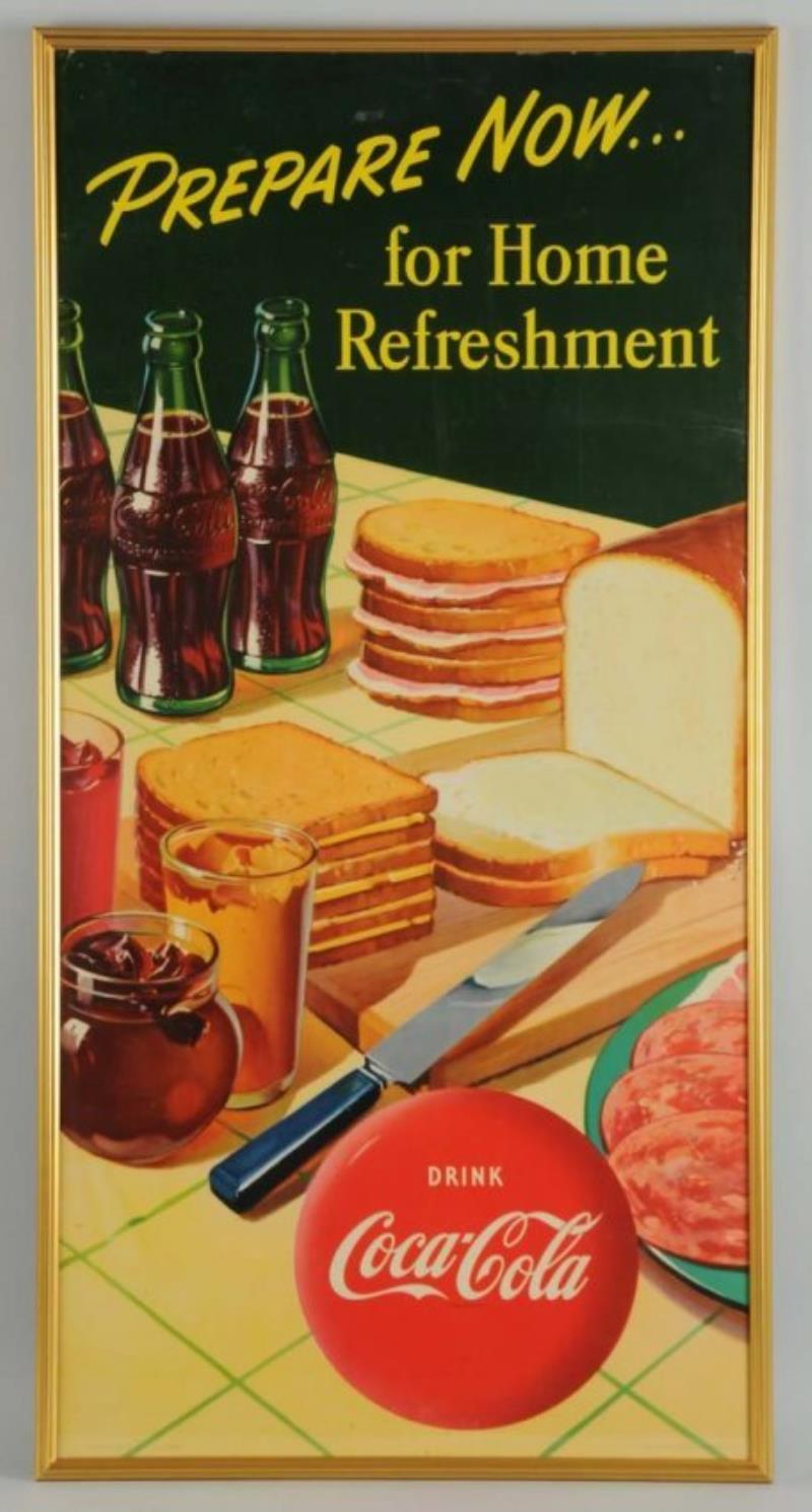 1950 Tall Coca-Cola Poster.