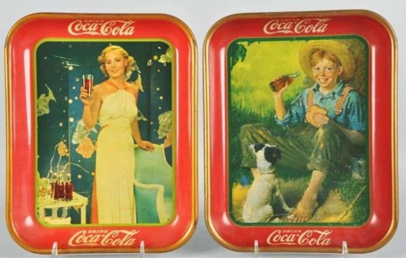 1931 & 1935 Coca-Cola Serving Trays