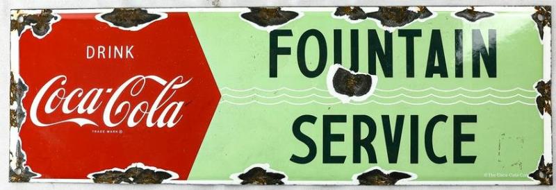 Coca-Cola Fountain Service Vintage Sign