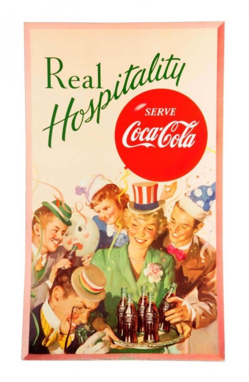 1952 Two-Sided Large Coca - Cola Poster.