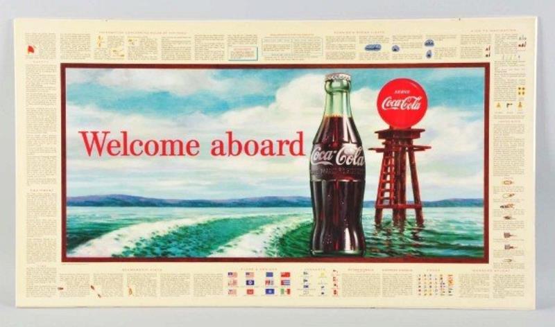 Cardboard Coca-Cola Horizontal Poster.
