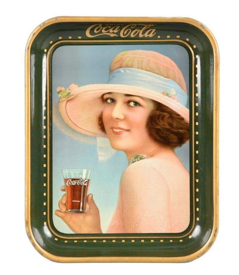 1921 Coca - Cola Tin Advertising Tray