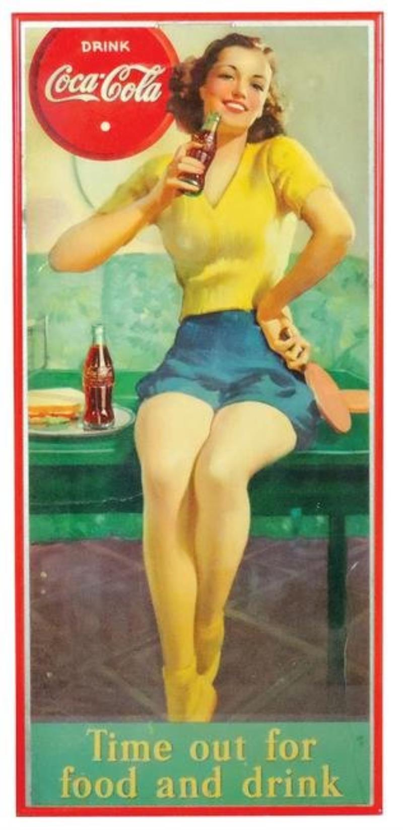 Coca-Cola Sign, "Time Out", litho on cdbd by Snyder &