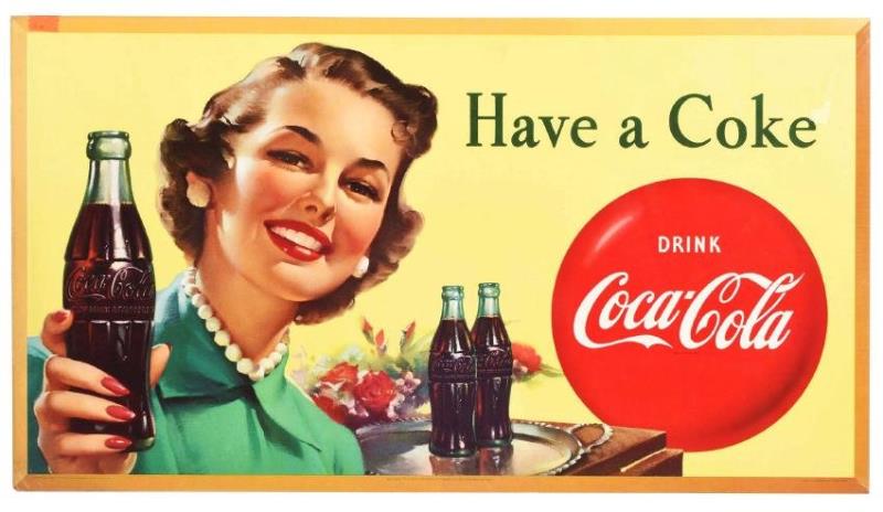 Coca Cola Hospitality Cardboard Advertising Sign Value And Price Guide 