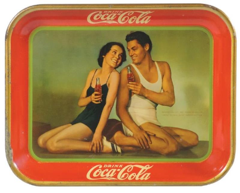 Coca-Cola serving tray, 1934 Johnny Weissmuller &
