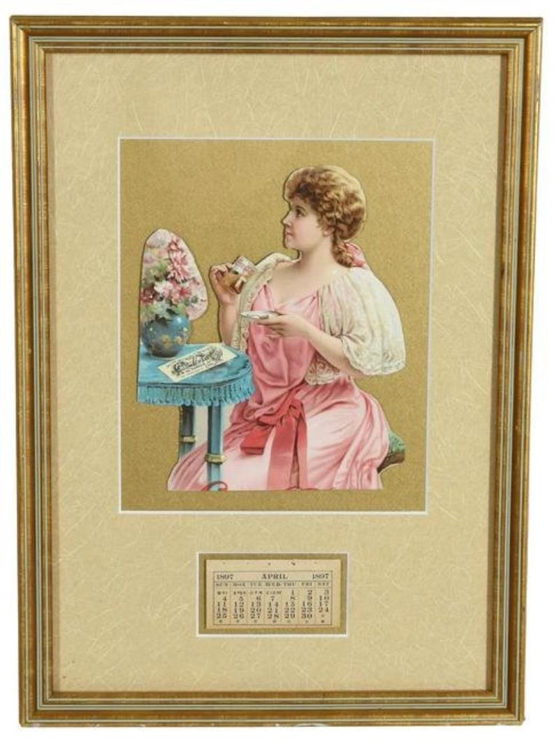 1897 Coca-Cola Calendar w/Lady Drink a Glass of Coke