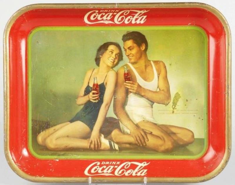 1934 Coca-Cola Johnny Weissmuller Serving Tray.