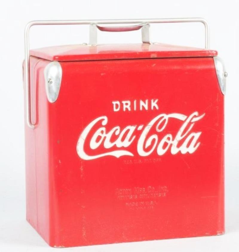 1950s Coca-Cola Six Pack Picnic Cooler.