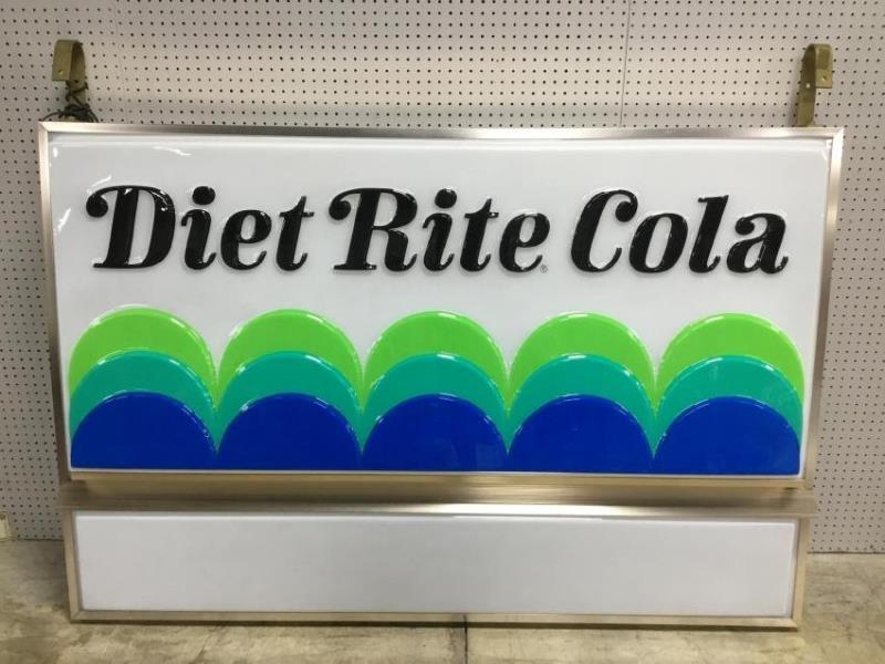 NOS Diet Rite Coca Cola Lighted Store Sign