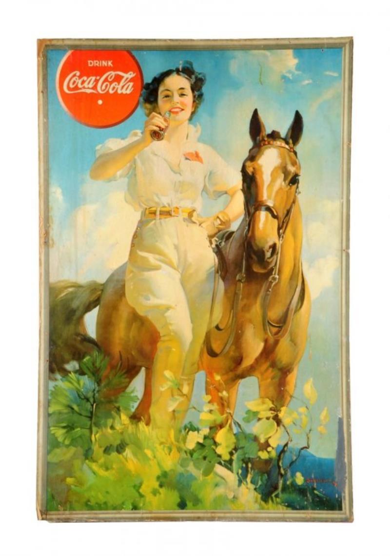 1938 Coca - Cola Large Vertical Poster.