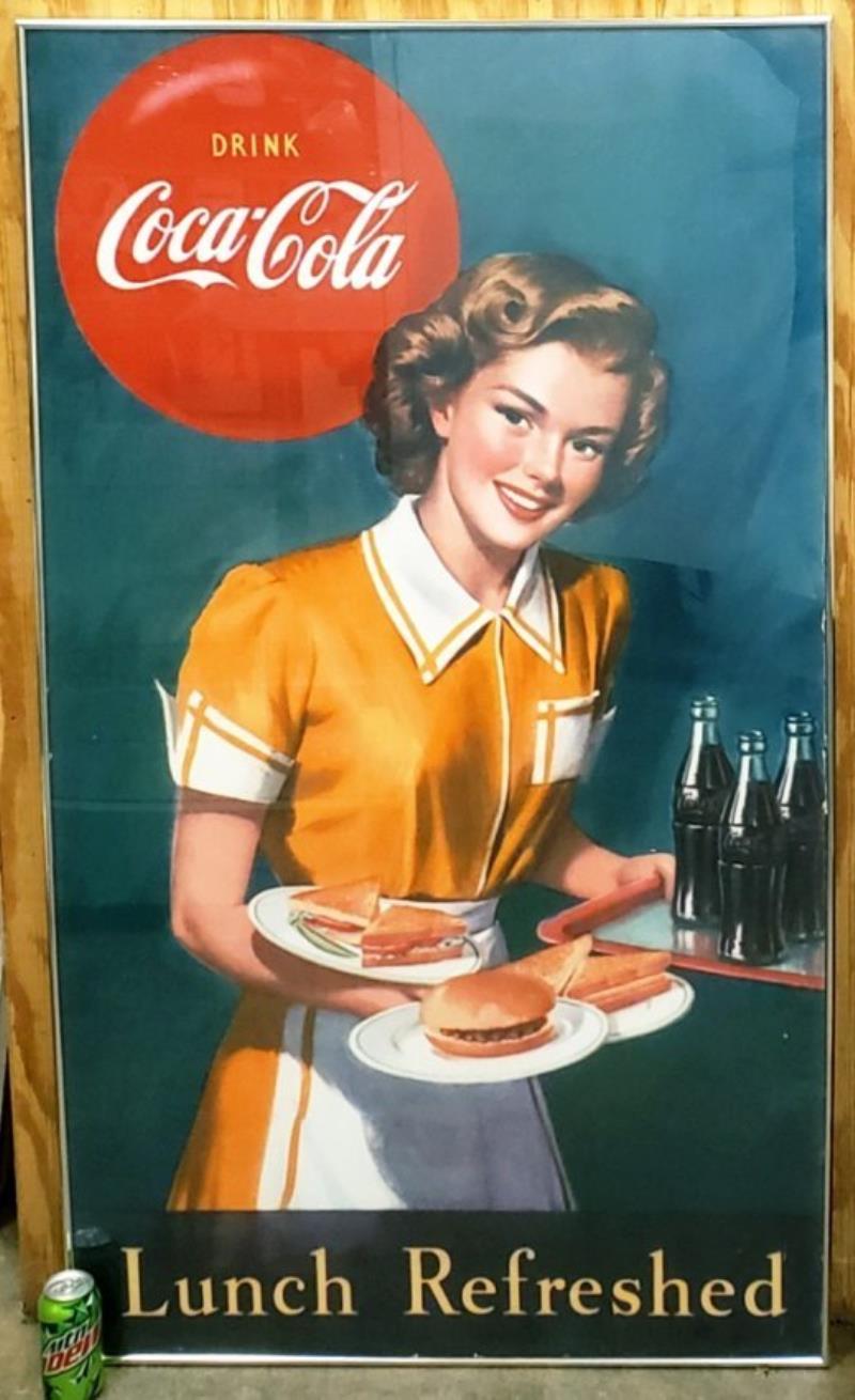 Drink Coca Cola Lunch Refreshed Framed Poster