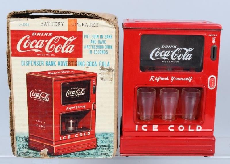 LINEMAR battery Op COCA COLA DISPENSER BANK w/BOX