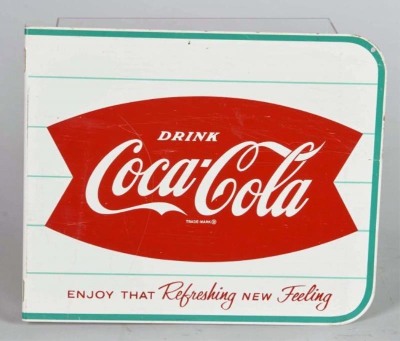 Coca Cola Tin Flange Fishtail Advertising Sign