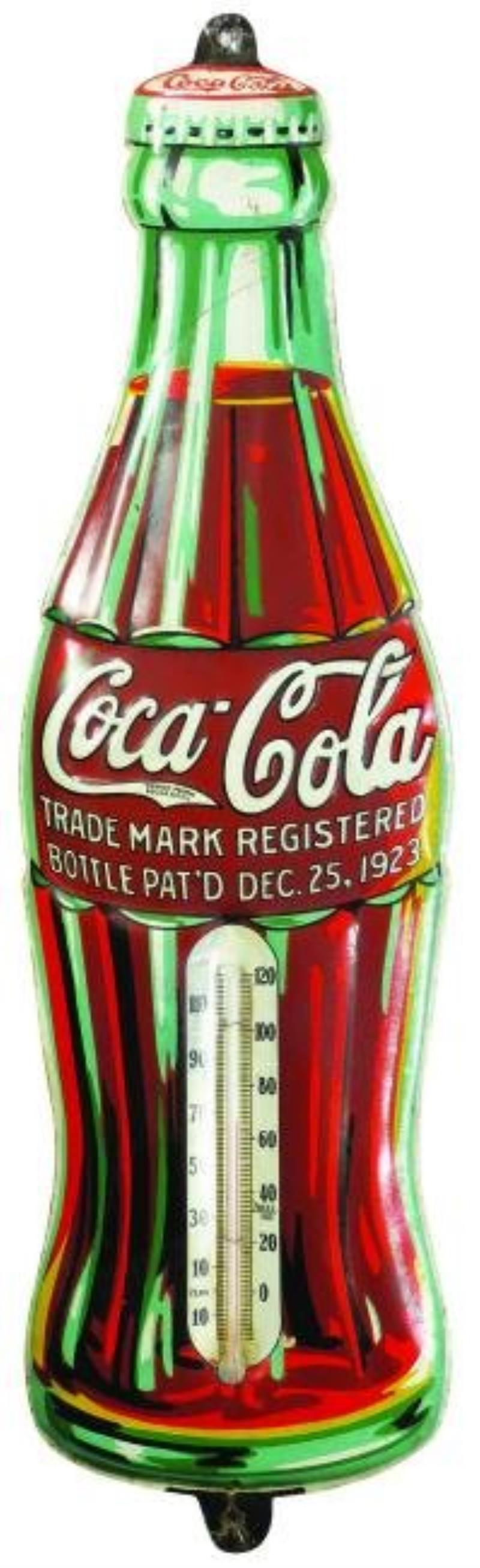 1923 Coca Cola Die Cut Christmas Thermometer