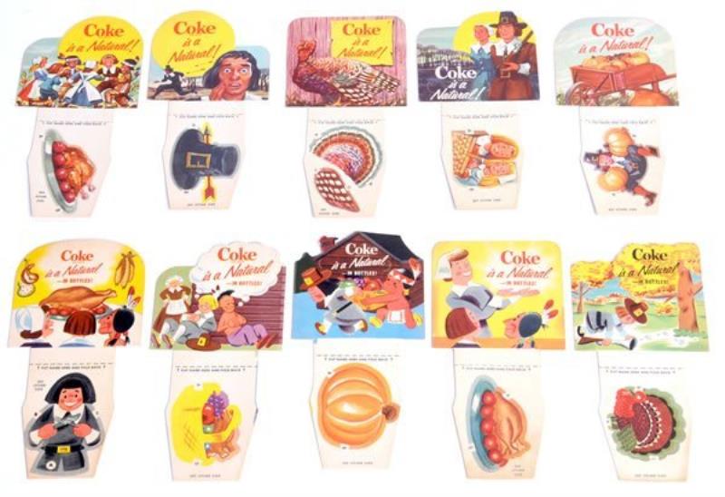 10 ASSORTED 1950'S COCA-COLA CARTON INSERT CARDS