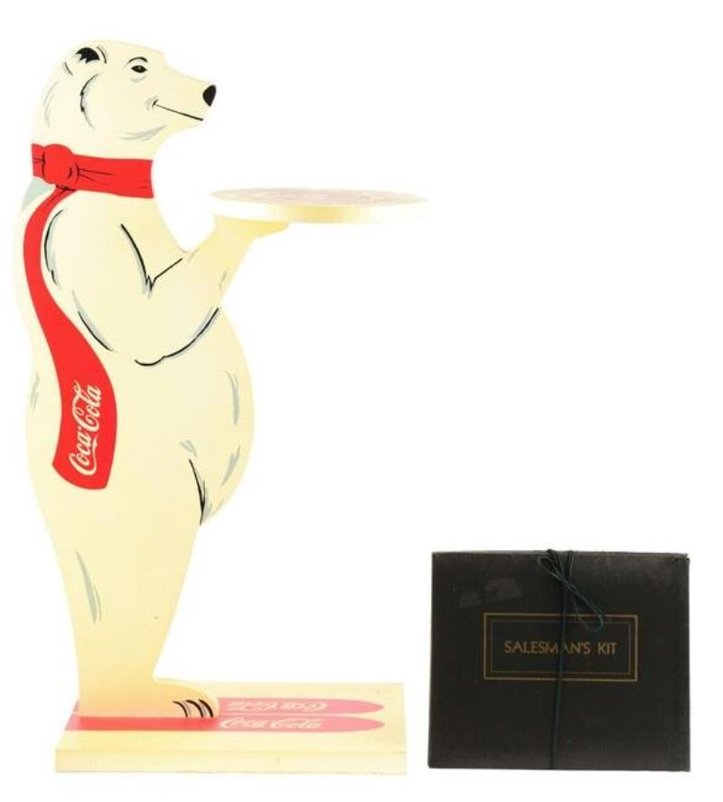 COCA-COLA POLAR BEAR STAND AND SALESMAN KIT