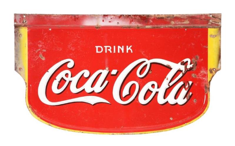 Coca-Cola Diecut Porcelain Sign