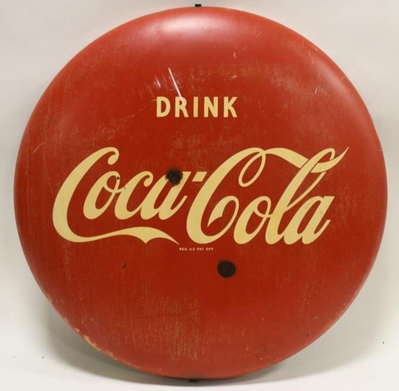24" SSP Coca-Cola Button Convex Adv Sign