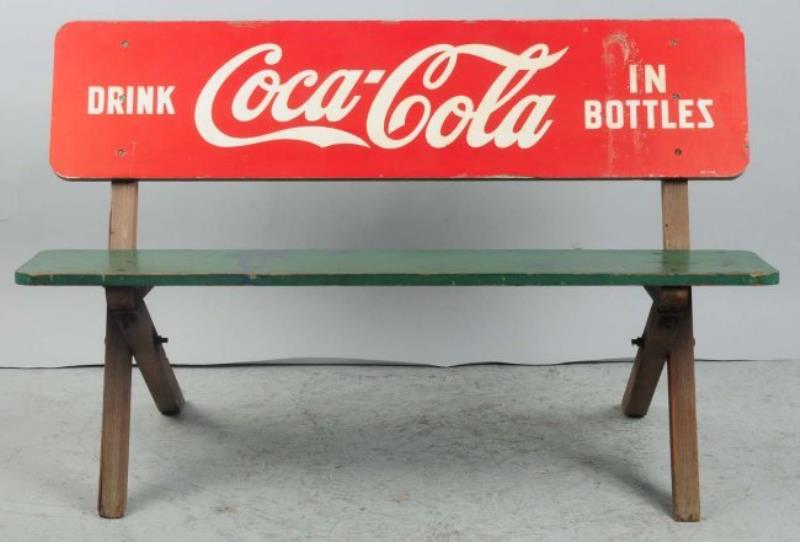 1940 Wooden Coca-Cola Bench.