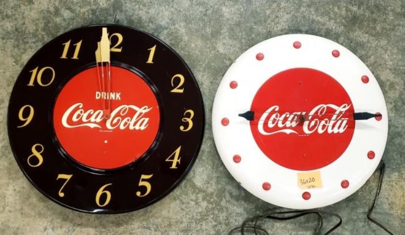 2 Coca Cola Electric Clocks