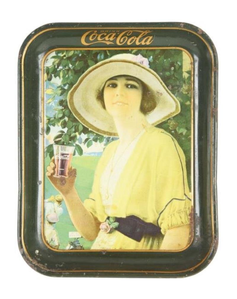 1920 Coca-Cola Tin Tray with Golfer Girl
