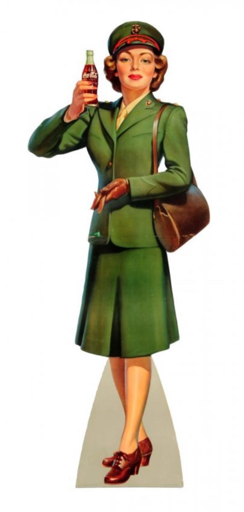 1943 Coca - Cola Cardboard Servicewoman Cutout