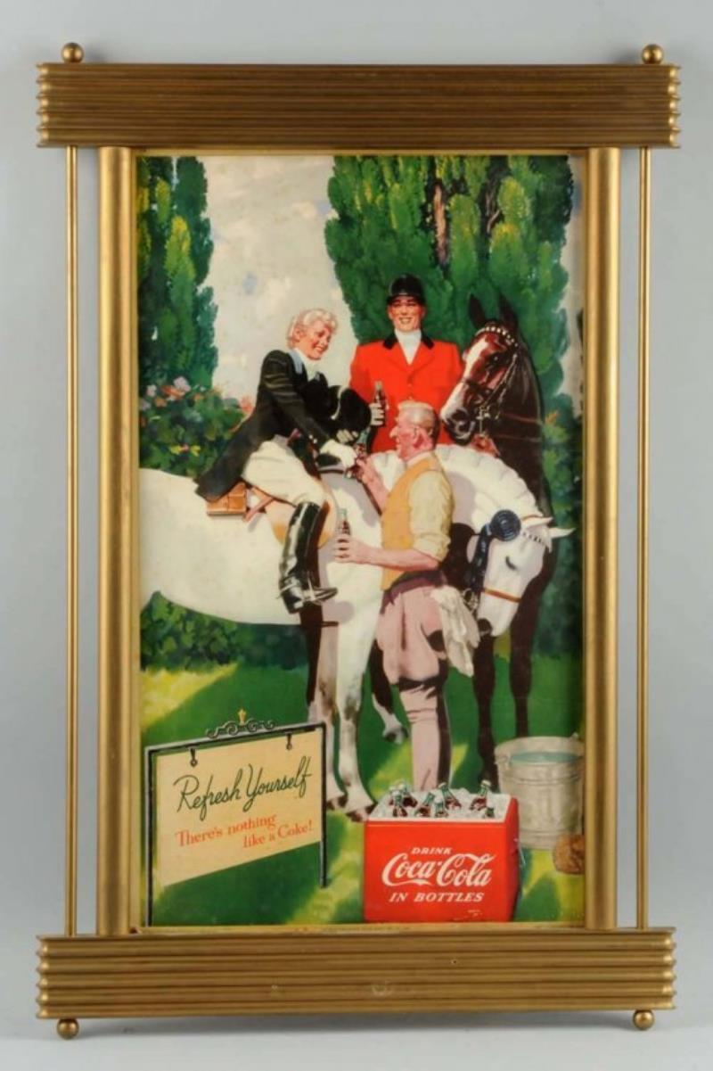 1955 Coca-Cola Small Poster & Frame.