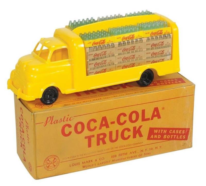 Coca-Cola Toy Delivery Truck, mfgd by Marx, plastic