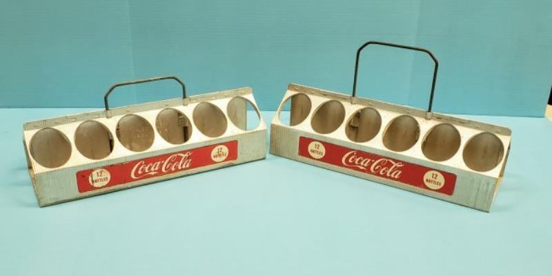 2 Coca Cola 12 pack Aluminum CarrierS