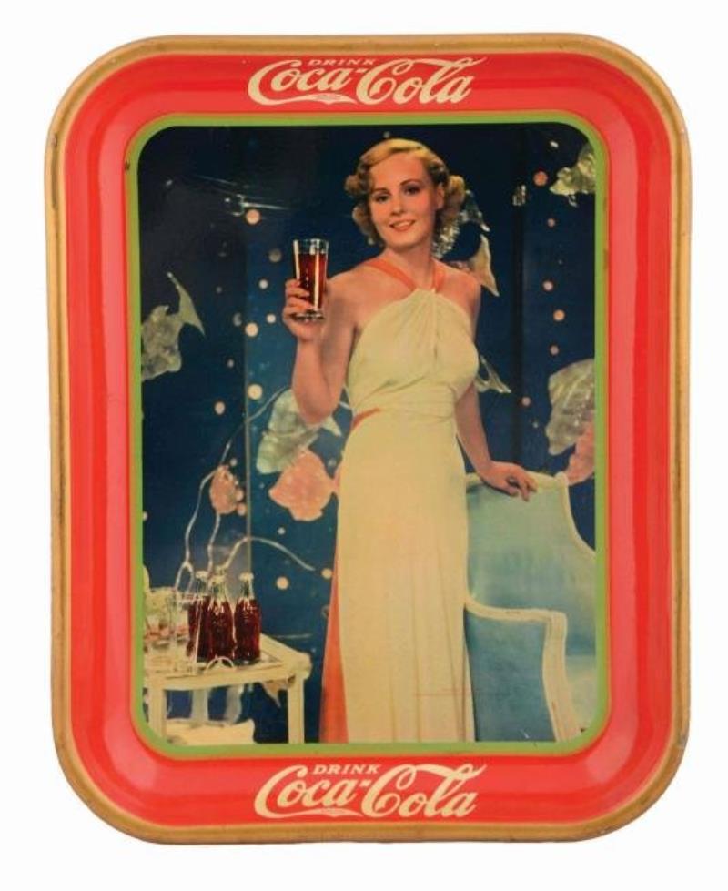 1935 Coca-Cola Madge Evans Advertising Tray.