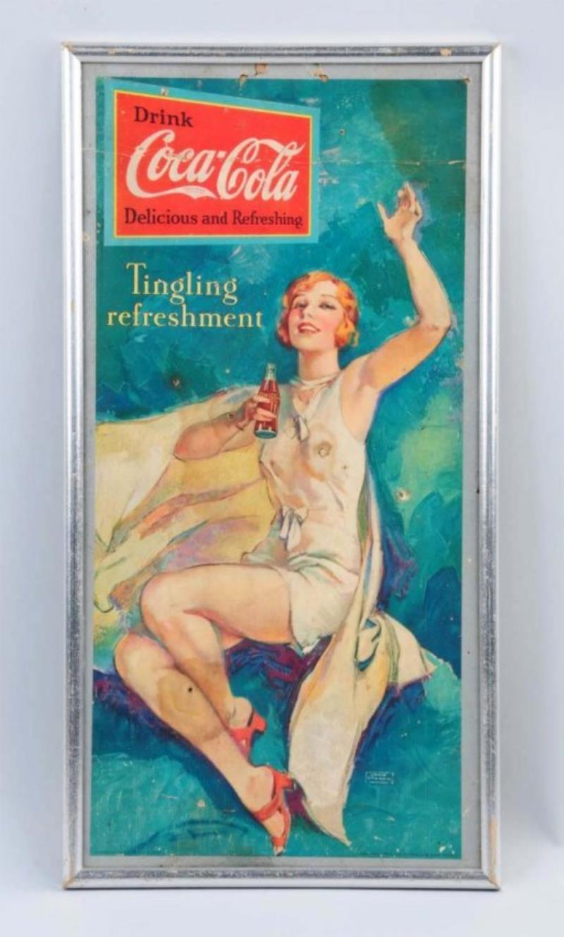 Small 1931 Coca - Cola Cardboard Sign