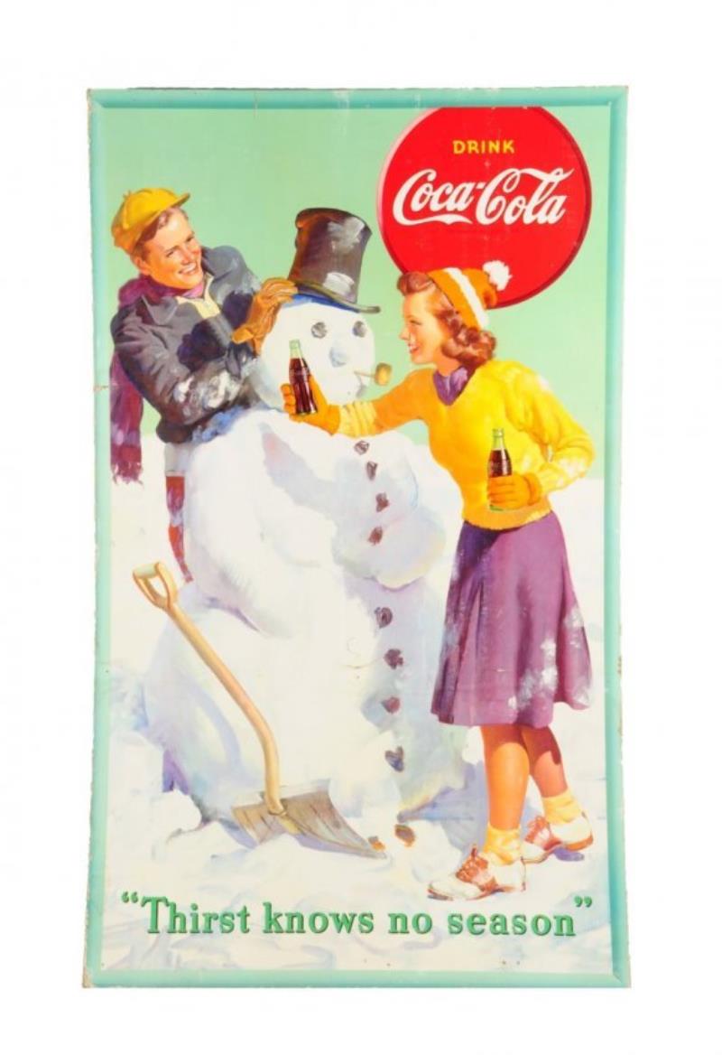 1941 Large Vertical Coca - Cola Poster.