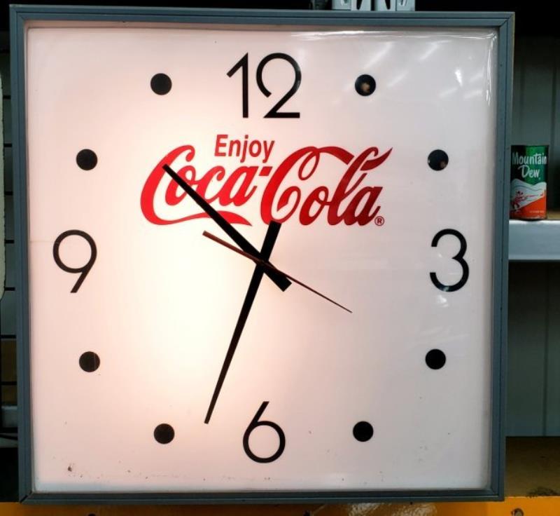 Large Coca Cola Bowling Alley Light Up Clock