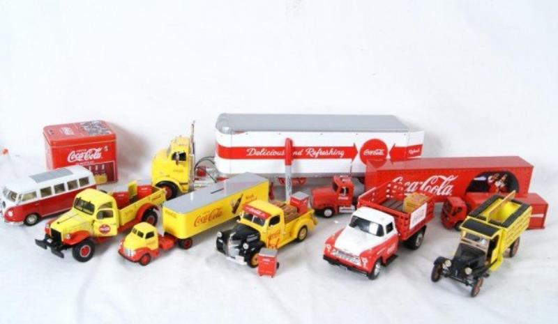 Collection of Die-cast Coca Cola memorabilia