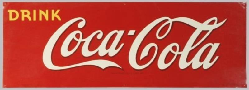 1940s Coca-Cola Tin Sign.