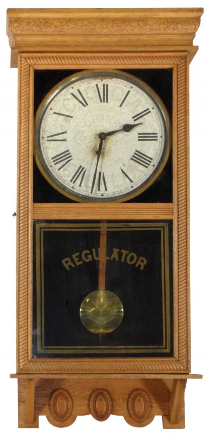 Coca-Cola regulator clock by The Ingraham Co., fa