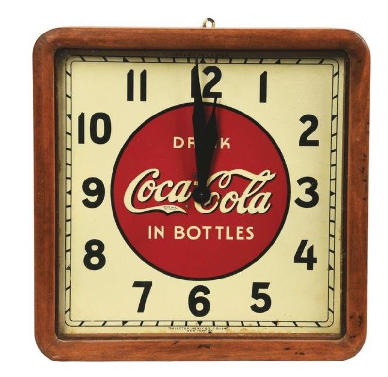 DRINK COCA-COLA IN BOTTLES CLOCK