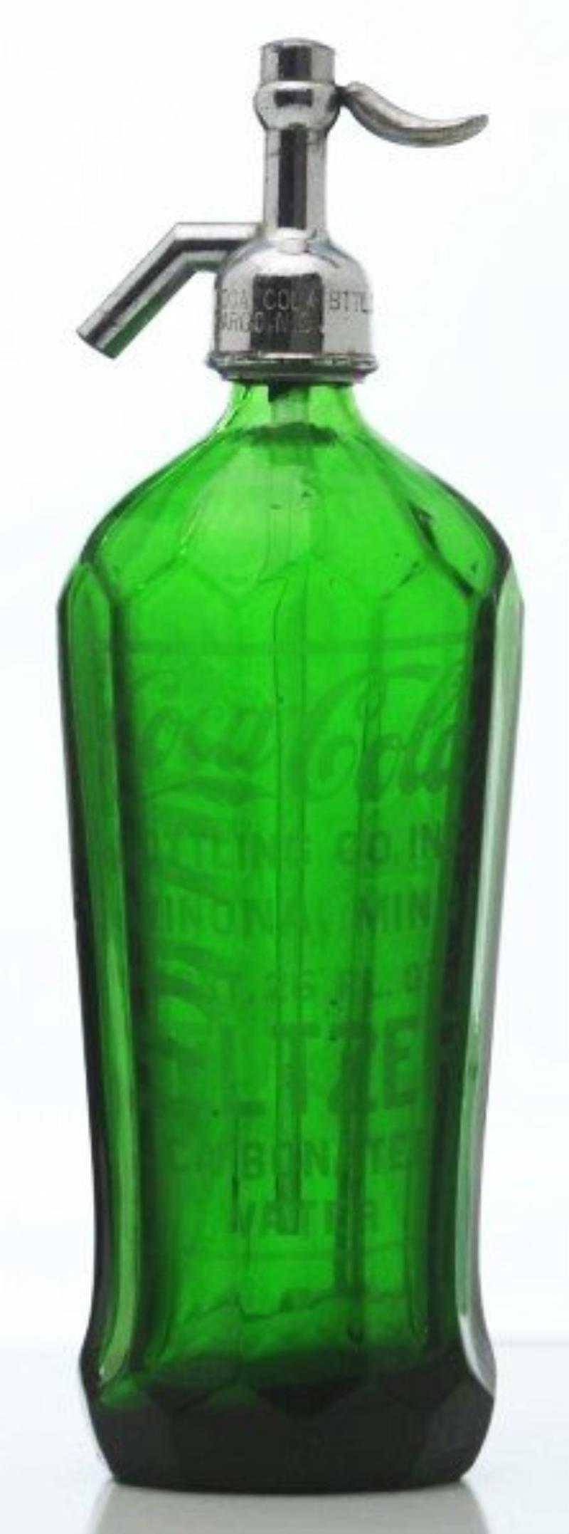 CocaCola Green Seltzer Bottle Value & Price Guide