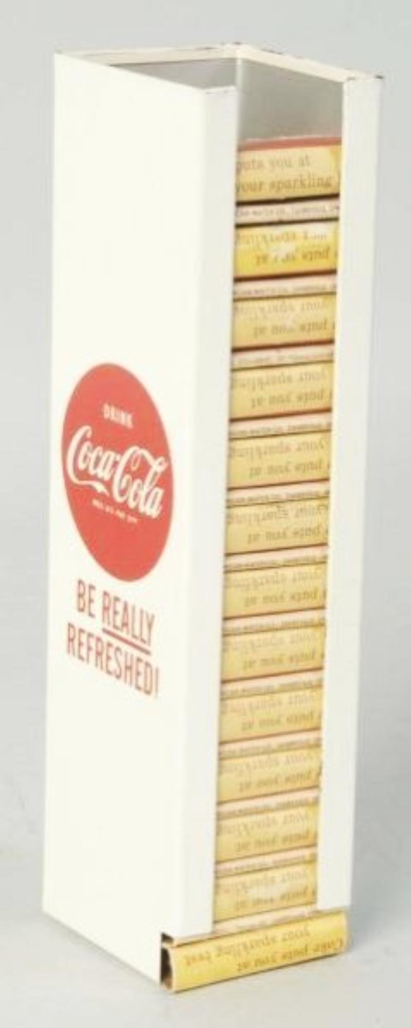 1950s Coca-Cola Full Tin Match Dispenser.