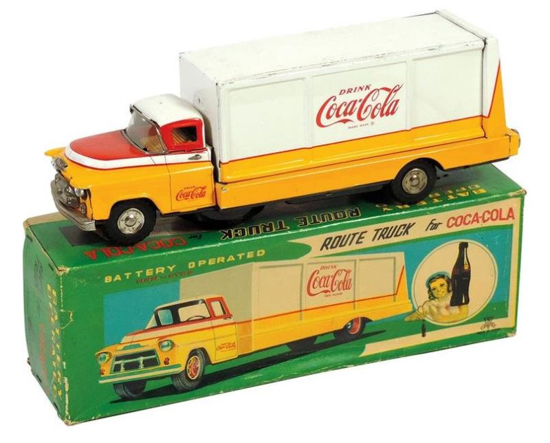 Coca-Cola Toy Truck w/Box, battery-operated Route