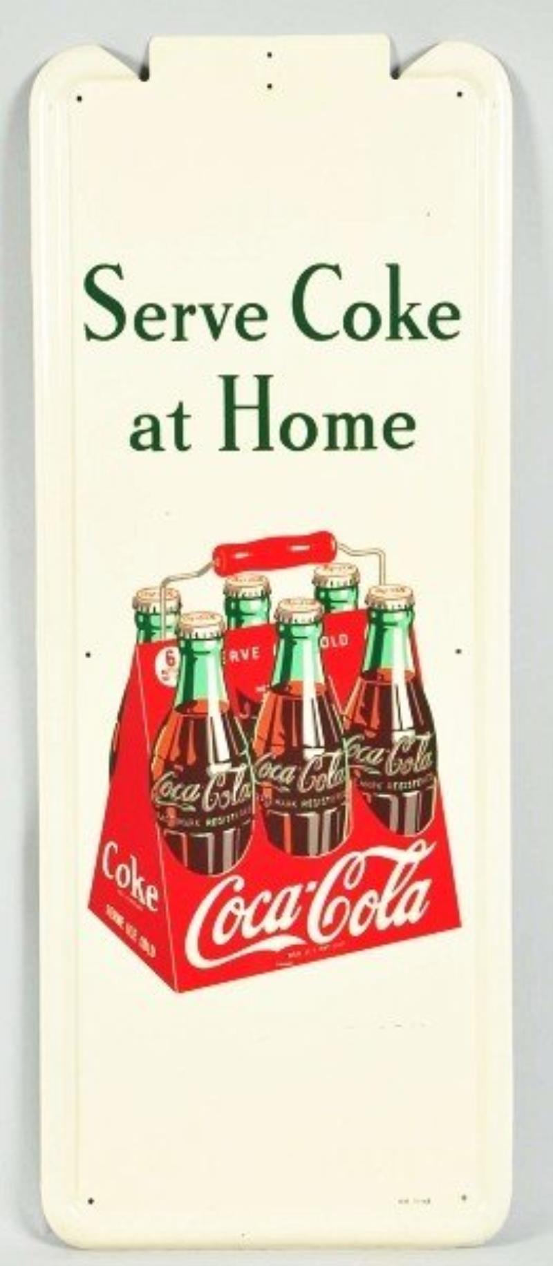 1948 Tin Coca-Cola Pilaster Sign.