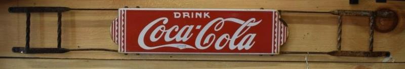 Coca Cola Porcelain Door Push R.J. Dewees
